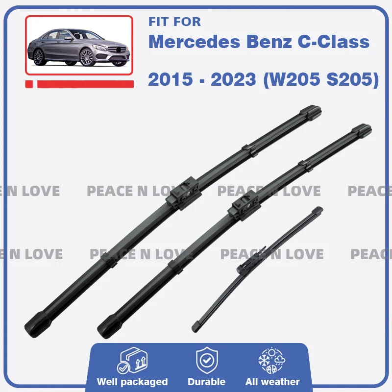 شفرات الممسحة الأمامية والخلفية لسيارة Mercedes Benz C-Class W205 S205 2015-2023 الزجاج الأمامي ملحقات السيارة C-Klasse C180 C200 #1