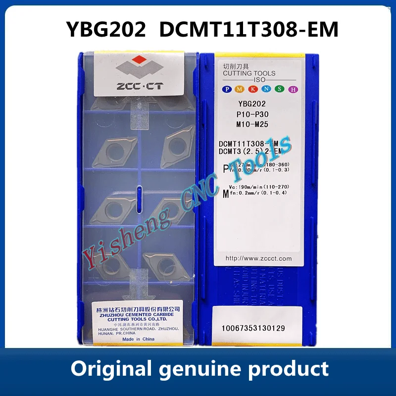 Imagem -02 - Zcc ct Carbide Cutting Tools Inserir Ferramenta de Giro Dcmt11t308-em Ybm253 Ybg202 Ybg205