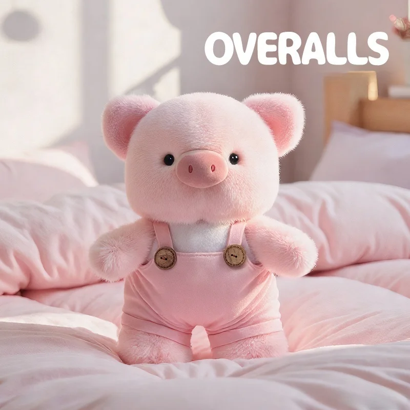 Juguetes de peluche de cerdito rosa de cuento de hadas, monos de dibujos animados esponjosos y acogedores, muñeca de Animal, muñeca de compañía para niños, decoración Kawaii para fiesta y habitación