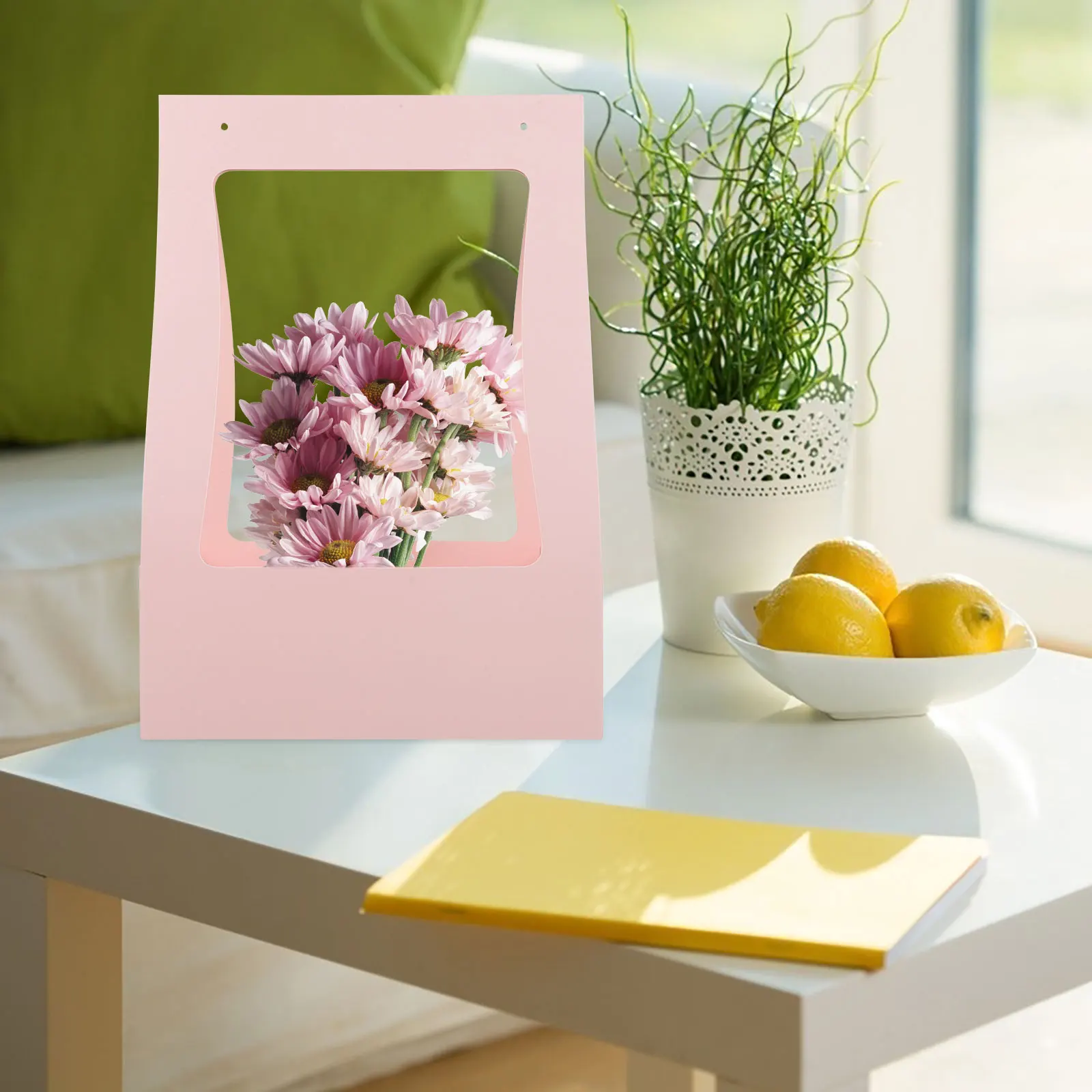 

15Pcs Durable Paper Flower Box Elegant Floral Gift Wrapping for Wedding Home Decor Rose Gypsophila Chrysanthemum Carnation