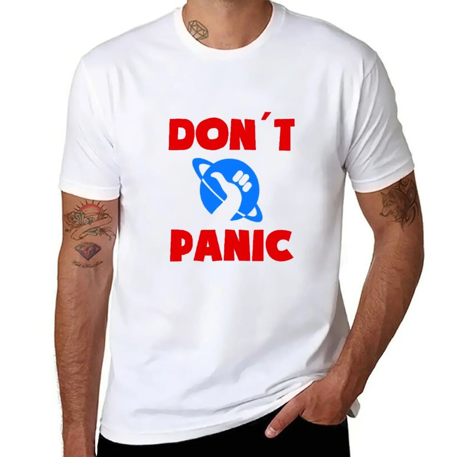 New Don't Panic T-Shirt aesthetic clothes sublime t shirt man clothes Tee shirt mens champion t shirts