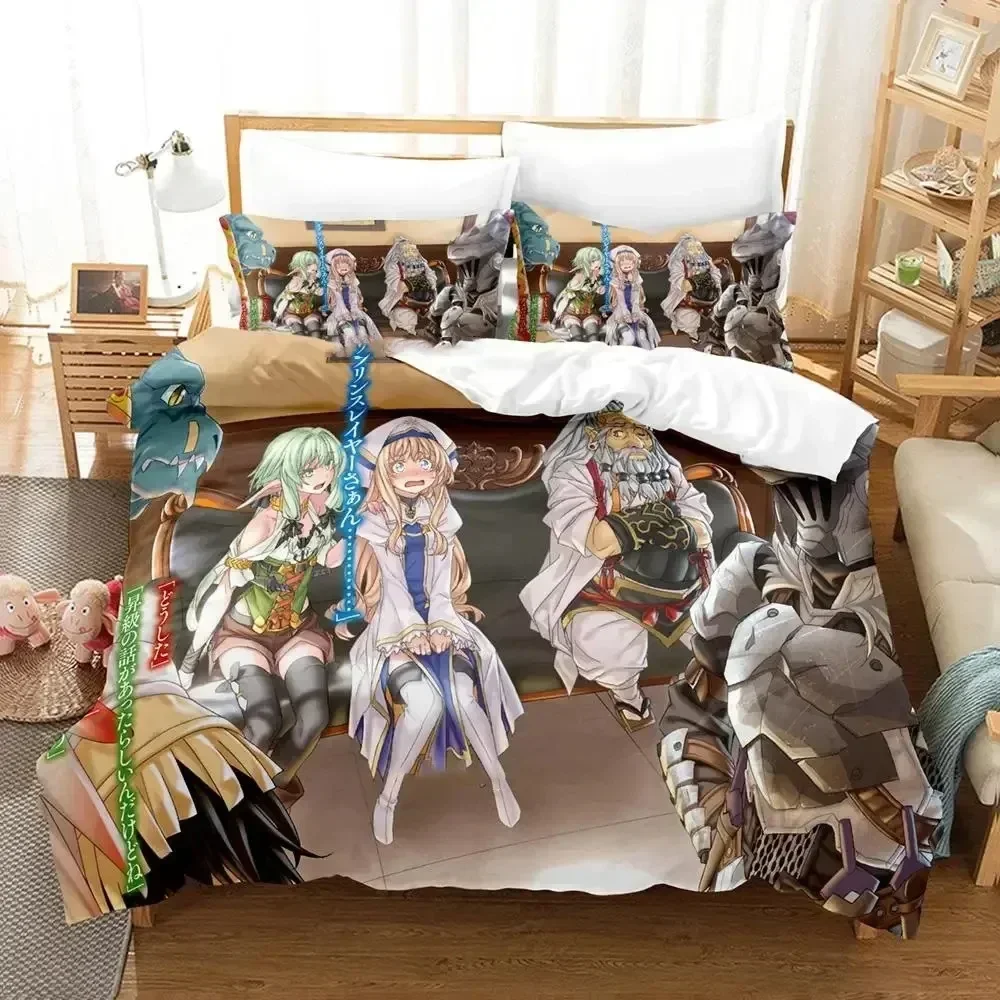 

3D Anime Goblin Slayer Bedding Set Duvet Cover Sheet Printed Bed Set Pillowcase Bed Full Queen King Size Comforter Bedroom