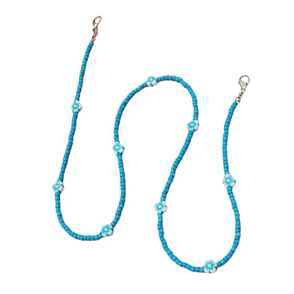 Bohemian Mask Lanyard Chain Multifuntional Beaded Glasses Strap Holder Face Mask Retainer Anti-Lost Hanging Necklace