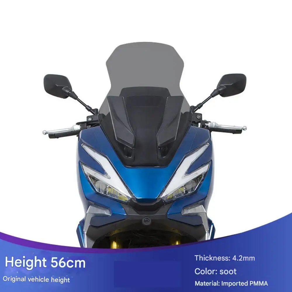 For Kymco Xciting X350 Heightened Windshield Windproof Rainproof Durable Front Wind Glass Modified Parts