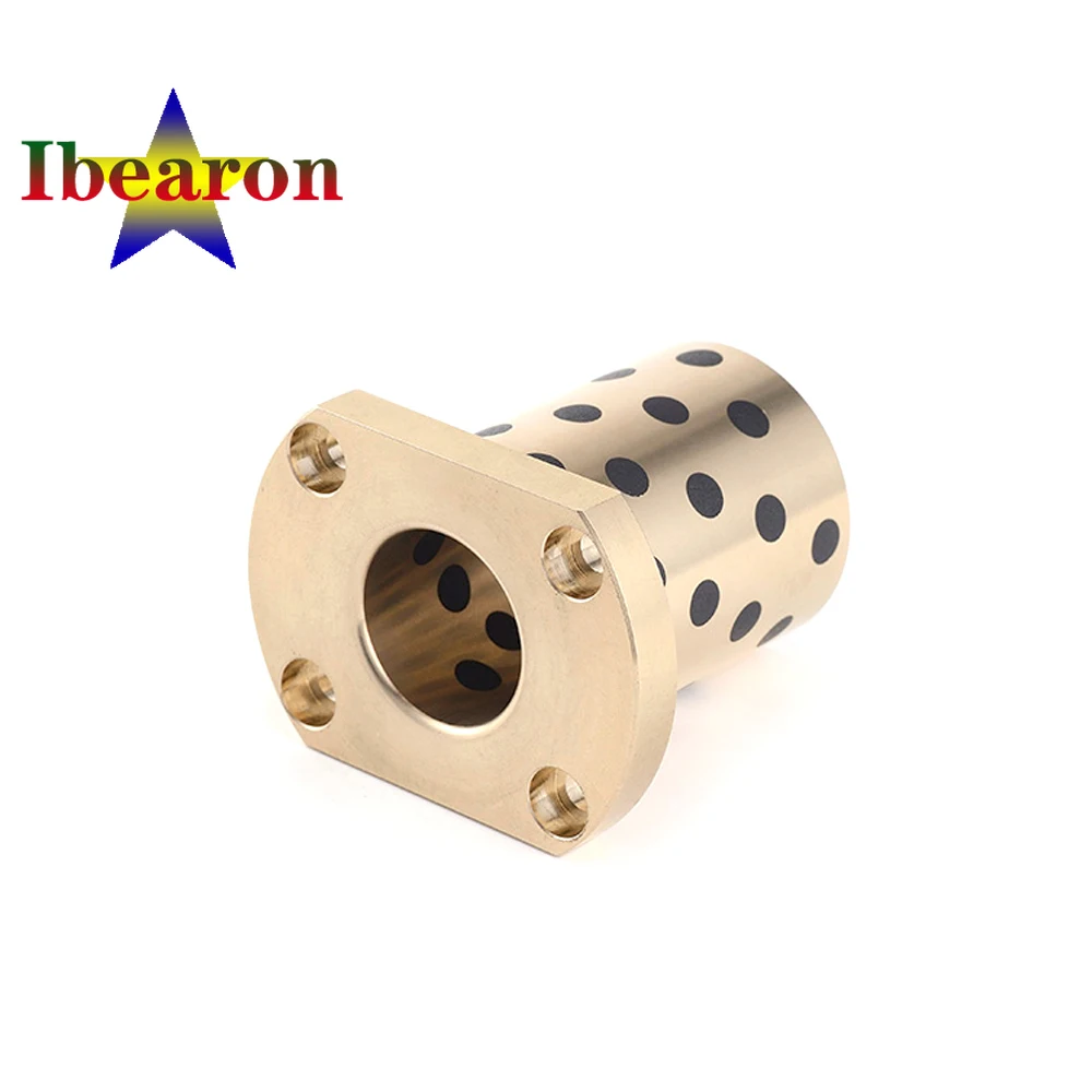 1PCS LMH40 Two Side Cut Flanged Linear Bearing Graphite Copper Sleeve Self-lubricating Oil Free Bushing 3D Printer