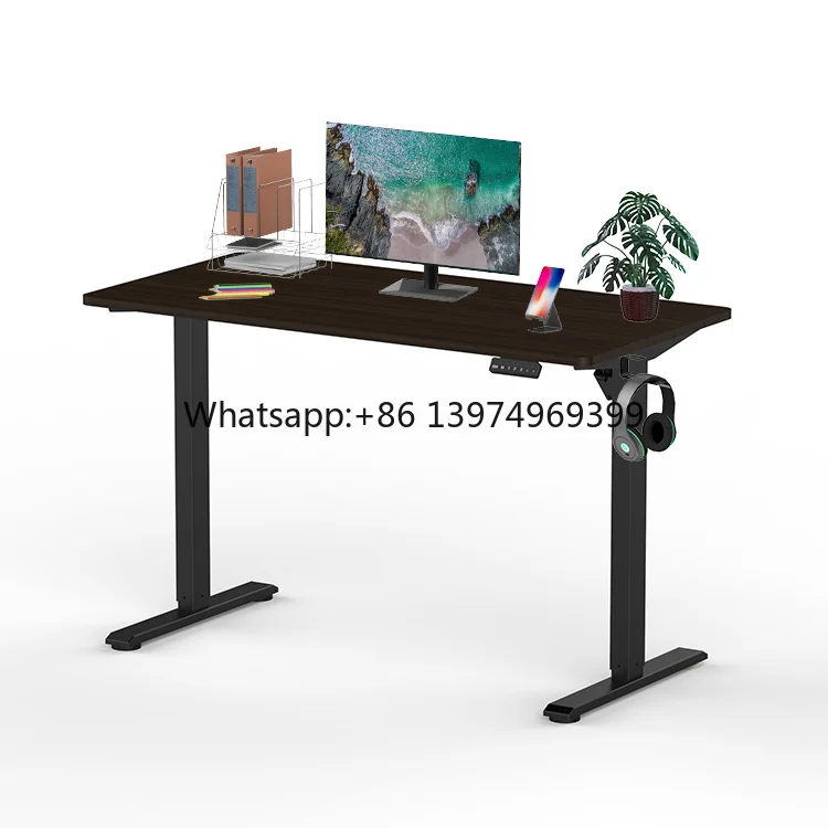 Office Furniture Single Motor Sit Stand up Lift Desk Computer Table Smart Office Height Adjustable Electric Standing Desk Frame