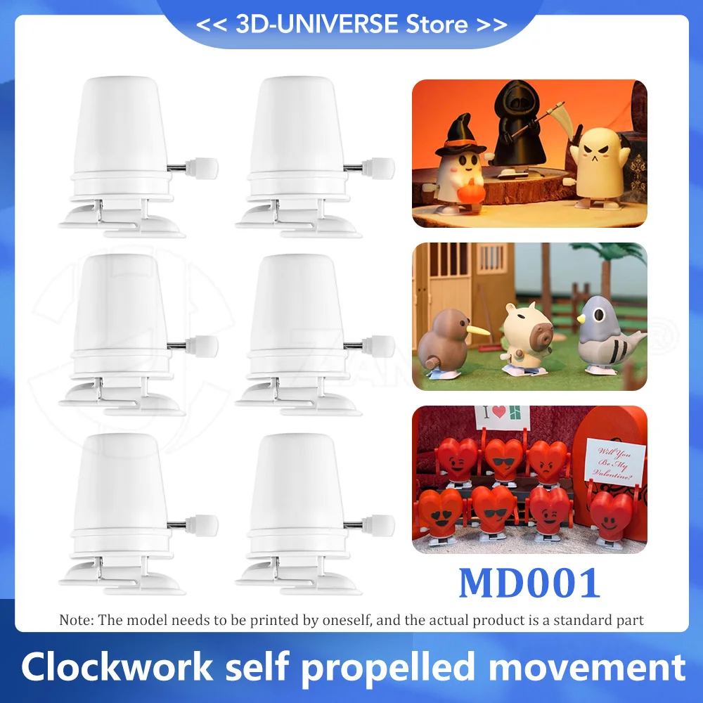 For Bambu Lab Clockwork Self-Propelled Movement DIY Parts Decoration Accessories MD001 3D Printer