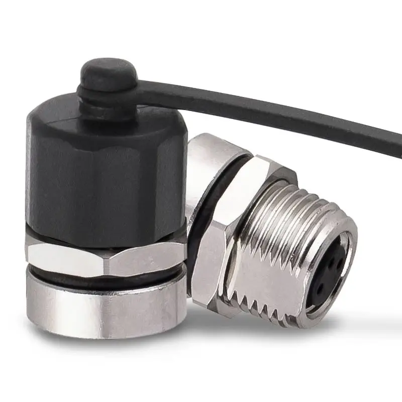 10pcs M12 M8 Dust Cover Internal Thread/External Thread Connector Cover Male Female with Rope Special Cap for Aviation Plug