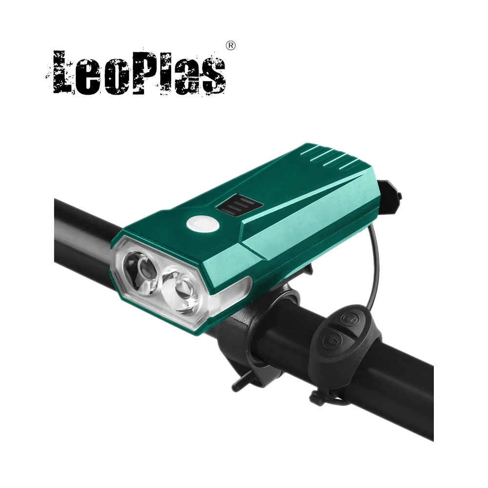 

LeoPlas 332 Bicycle Headlight Front Bike Head Light Power Bank Cycling Head Lamp Rechargeable Cycle Headlamp for Night Riding