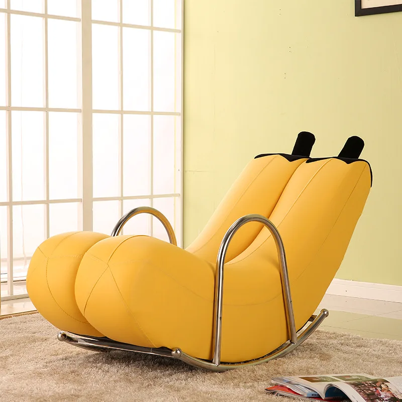 

Creative single lazy sofa, banana recliner, rocking chair, rocking chair, personality cute, bedroom modern small apartment sofa