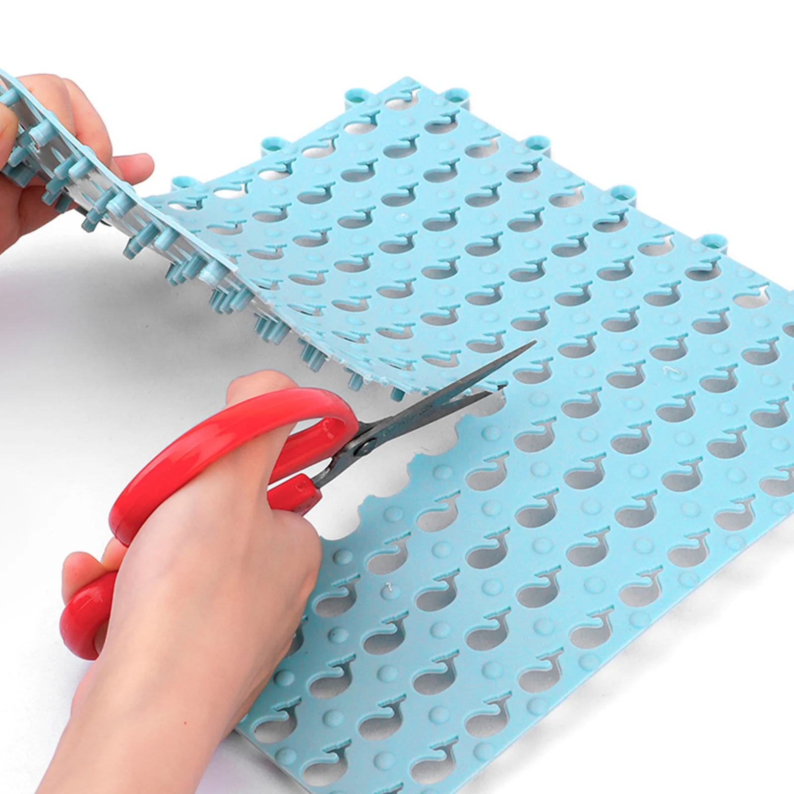 Waterproof Splicing Bathtub Mat Soft Flooring Tile Mat With Drain Hole Quick Dry Bath Shower Mats For Home Bathroom Supplies