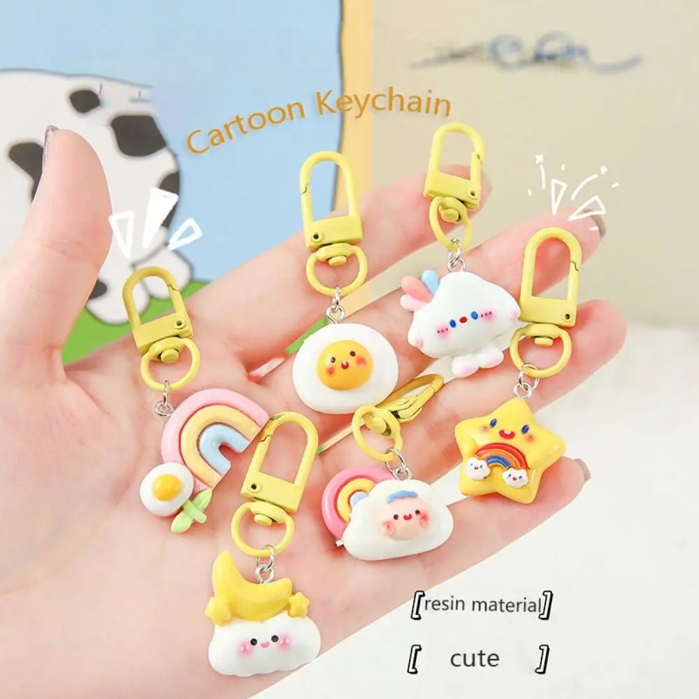 Auto-Accessoires Maan Ster Schattige Sleutelhanger Hars Handtas Decoratie Cartoon Opknoping Ornament Vriendinnen Cadeau Tas Hanger