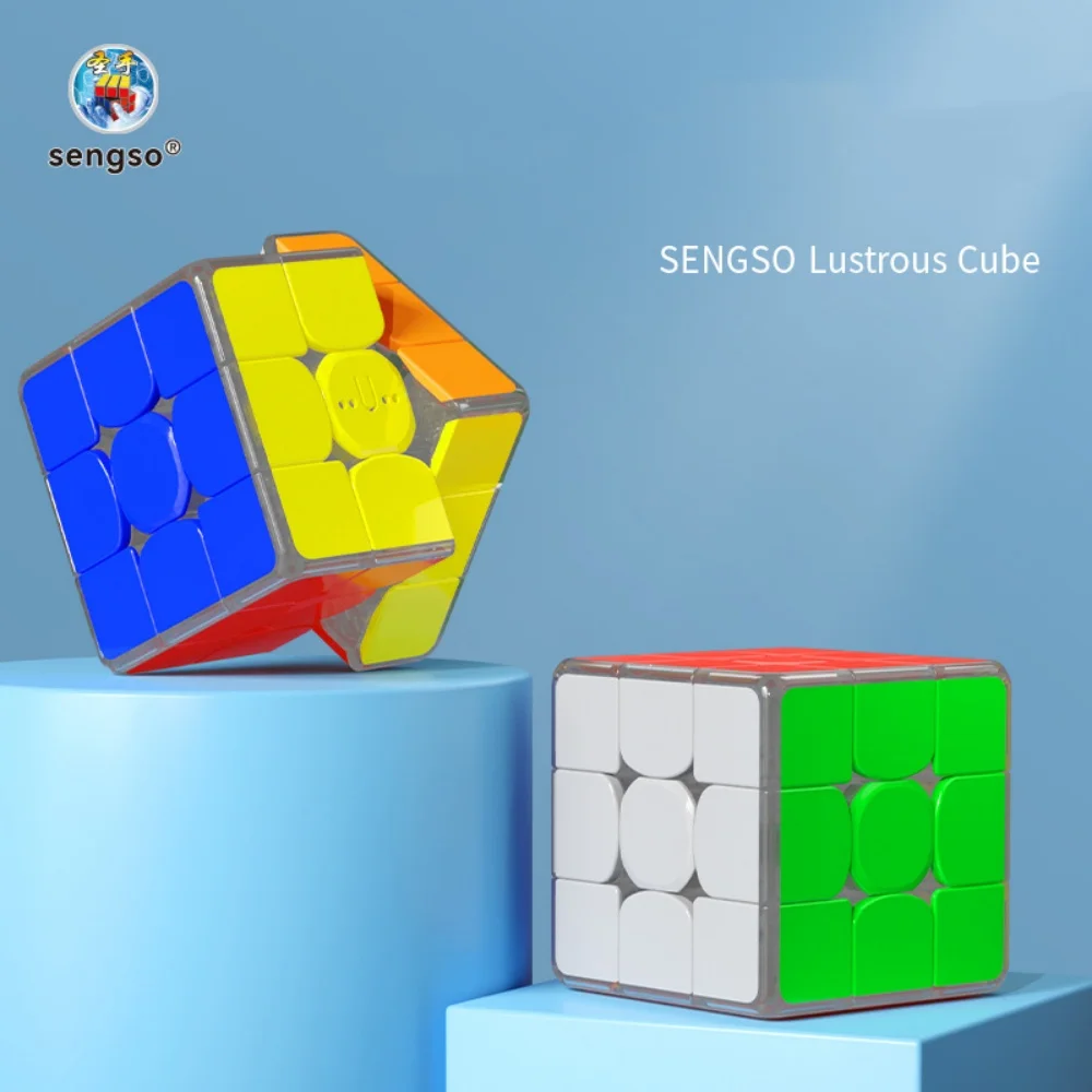 ShengShou cubo mágico con iluminación colorida para niños, Cubo de velocidad profesional de 3 capas, 3x3x3, juguetes de velocidad, regalos de cumpleaños y Navidad