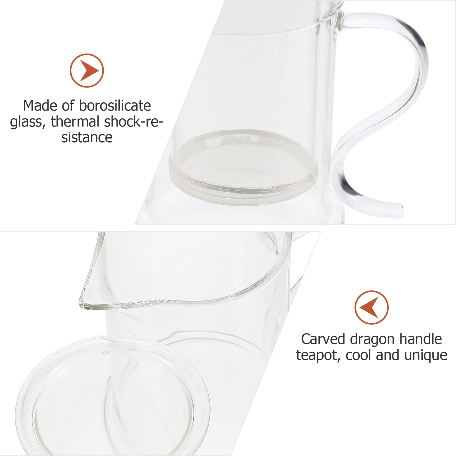 

Tea Pots Filtration Kettle Office Ware Transparent Teapot Borosilicate Glass for