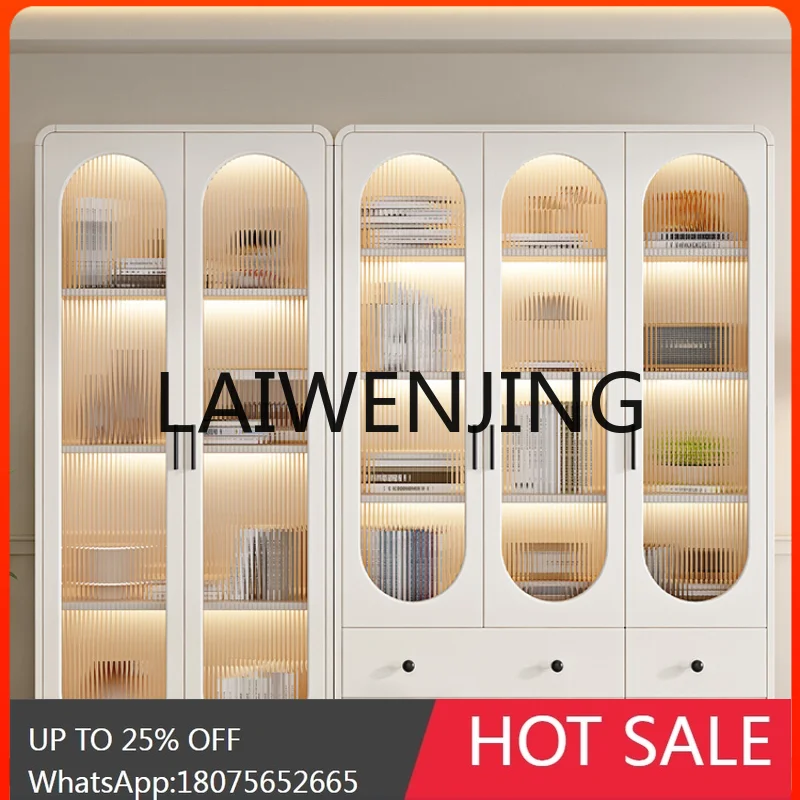 Living Room Integrated Entire Wall-Top Solid Wood Bookcase Combination Simple Bookshelf Wall Display Cabinet