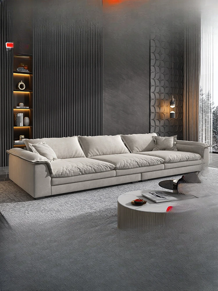 

Italian light luxury large and small apartment living room, fabric sofa modern and simple