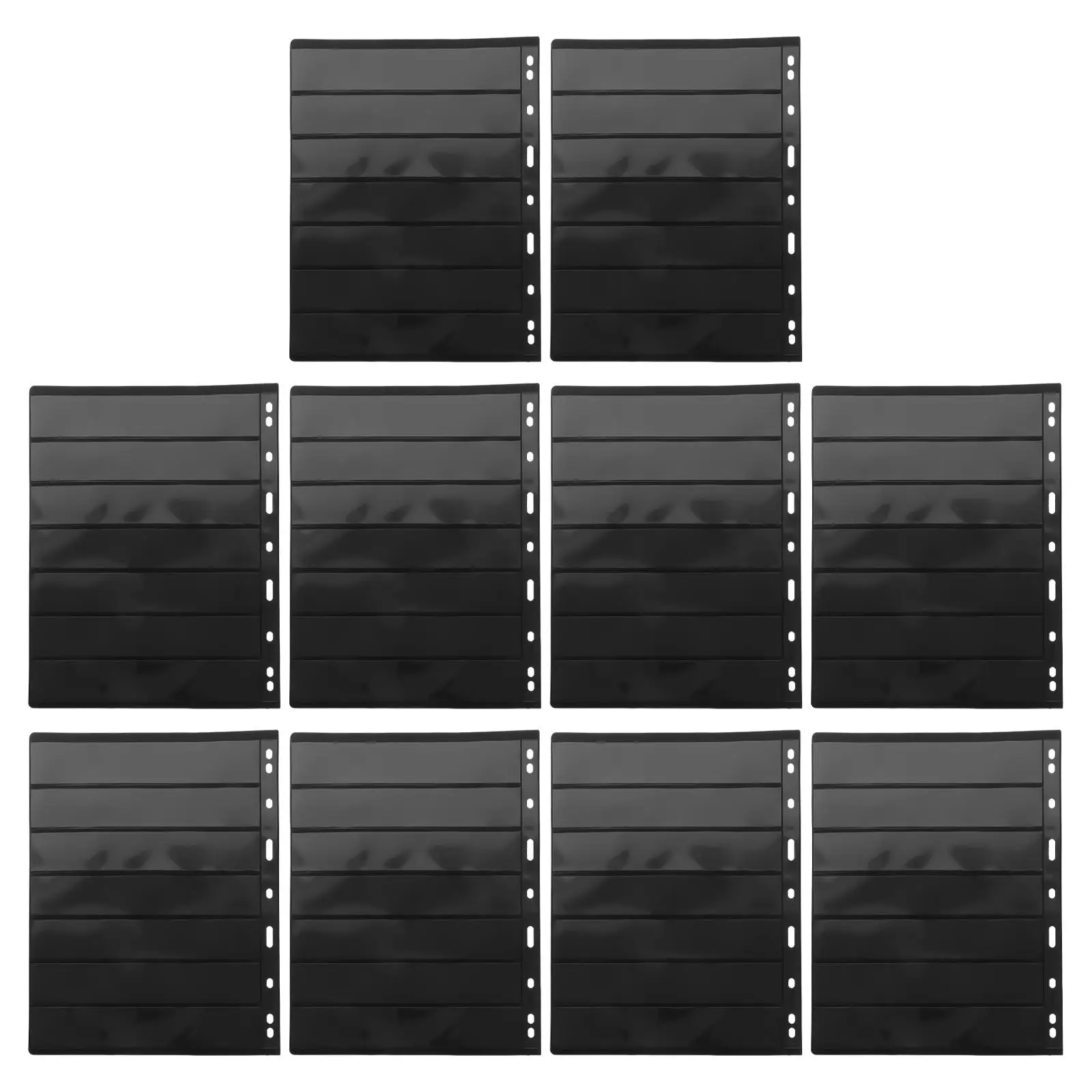 10 Sheets Stamp Album Transparent Pages for Collectible Items Photo Postcards Coins Storage ganizer