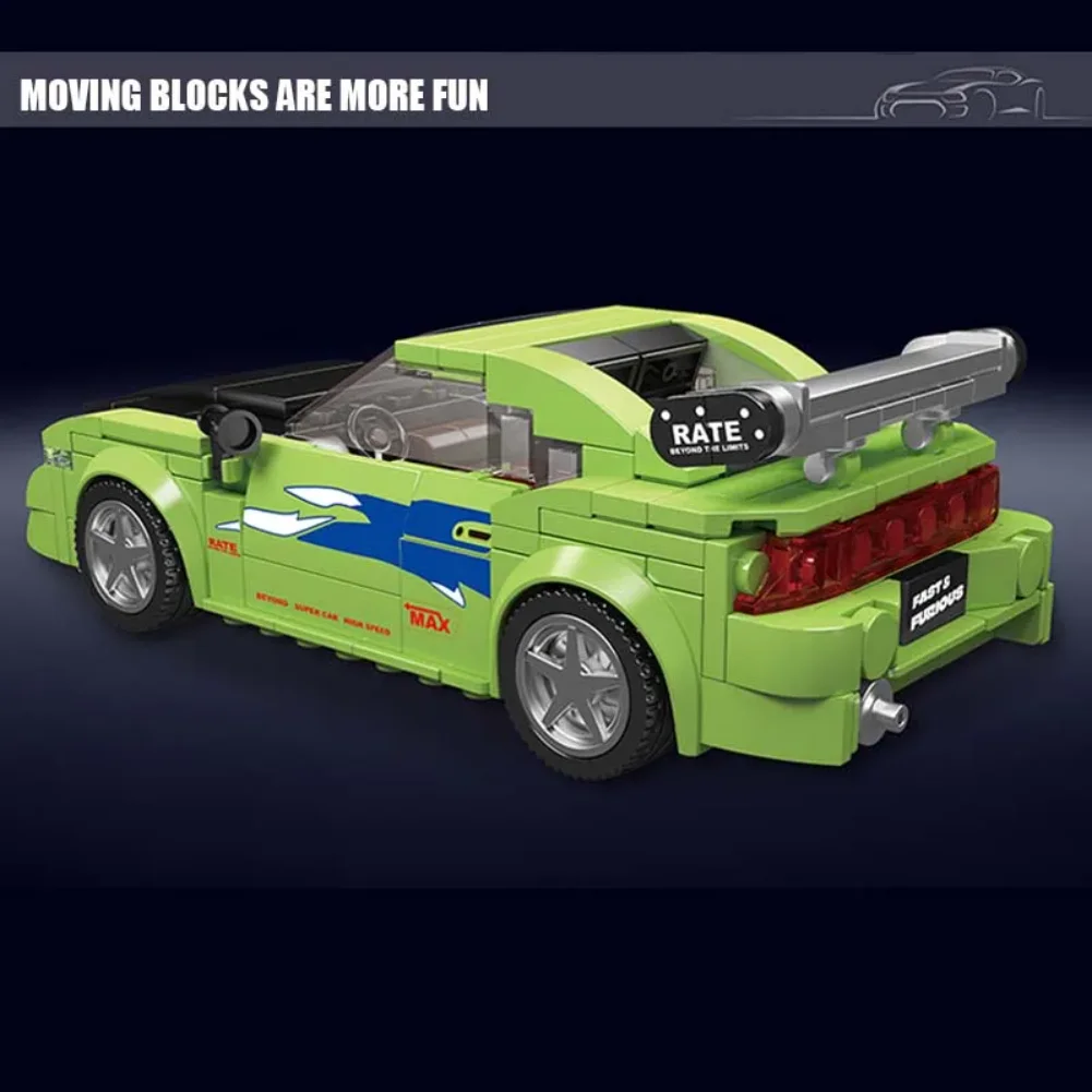 Molde rei 27033 carro esportivo modelo de carro de corrida roadster campeões brinquedos com vitrine de acrílico blocos de construção veículo presente crianças