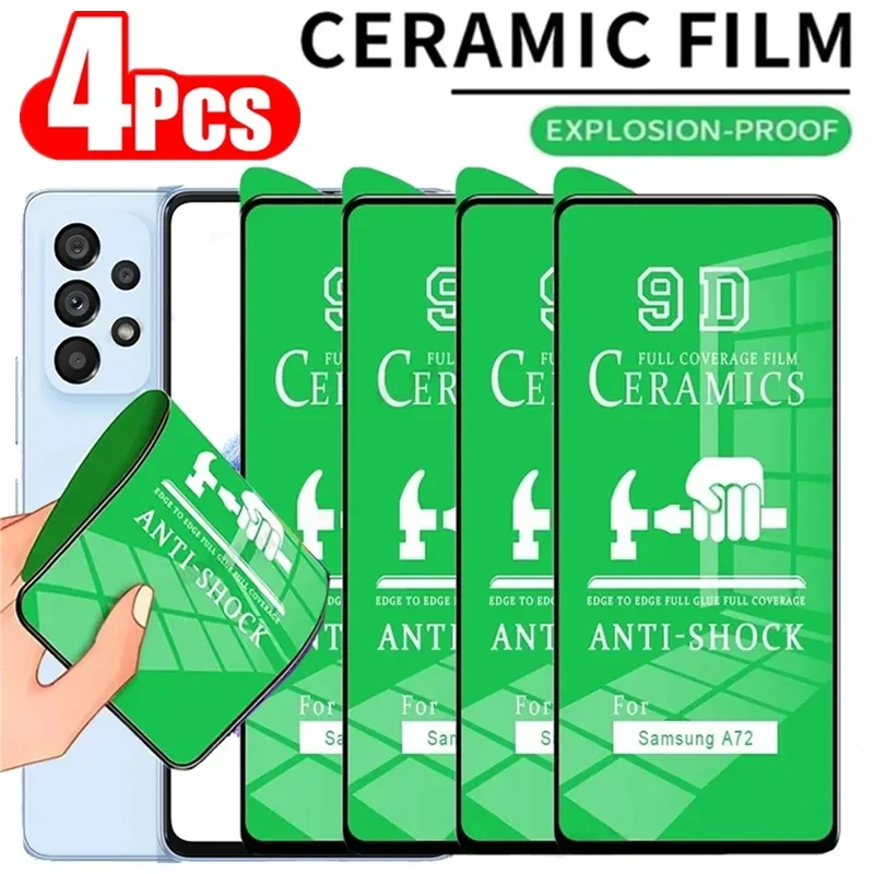 4Pcs Soft Ceramic Screen Protector for Samsung Phones