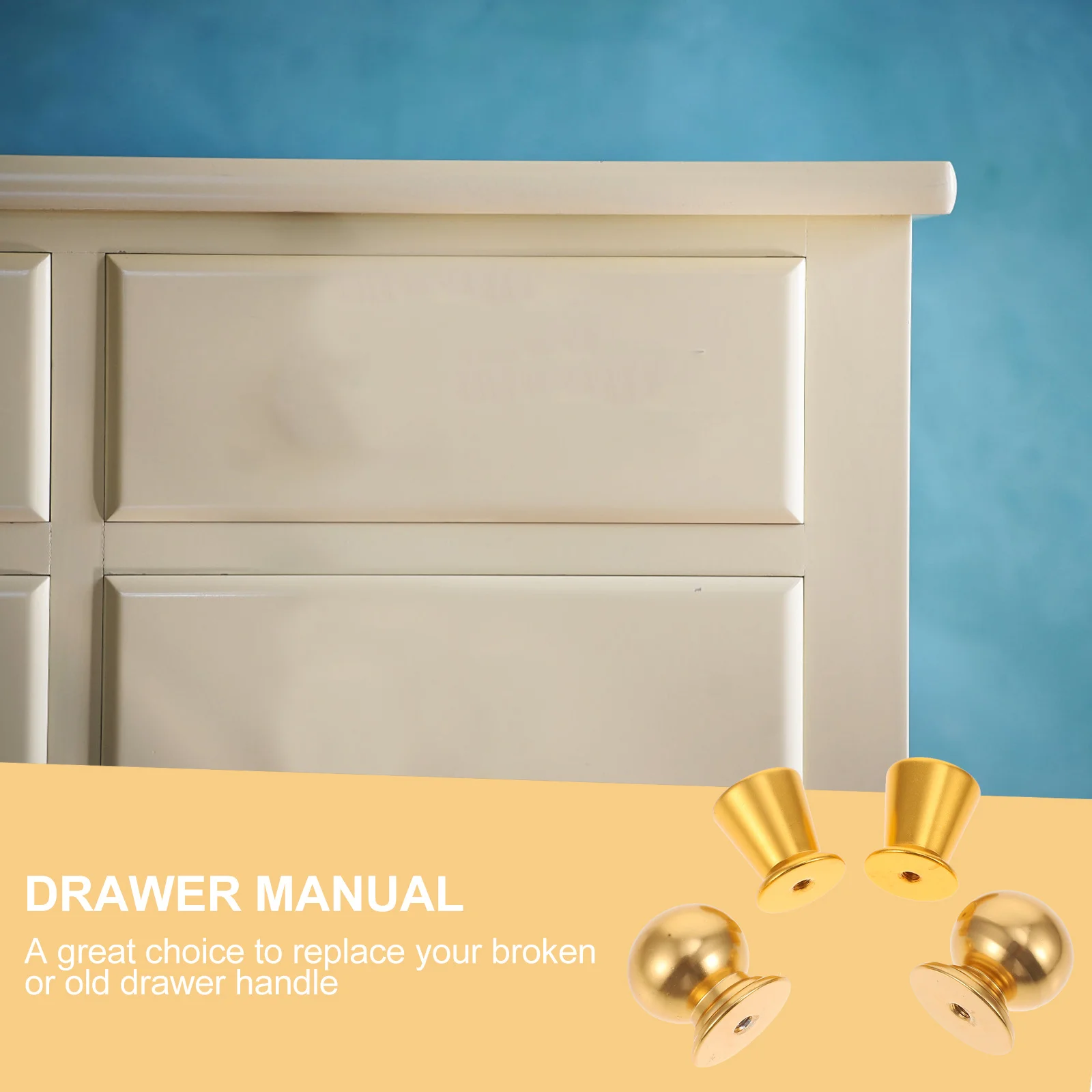 

4Pcs Gold Cabinet Pull Handles Simple Aluminum Alloy Drawer Knobs for Furniture Wardrobe Door Kitchen Home Decoration