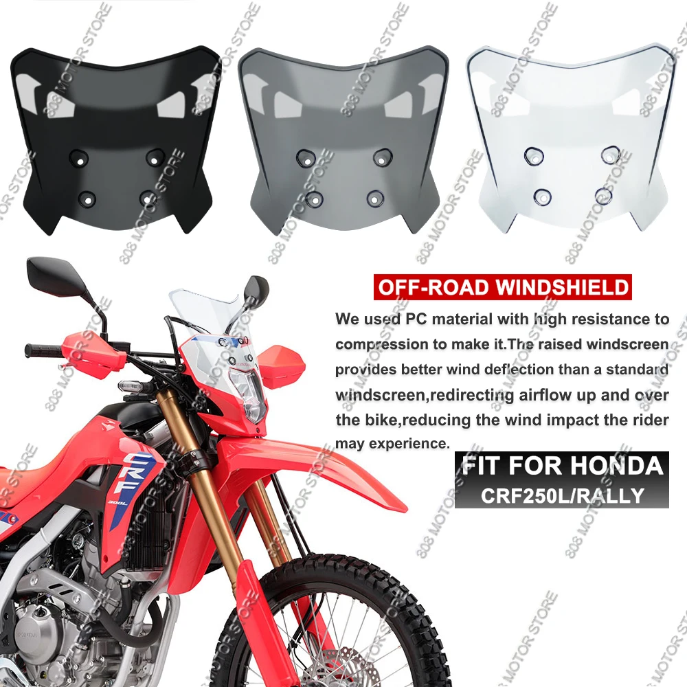 

For Honda CRF250L CRF250L Rally Motorcycle Universal Windscreen Windshield Covers Screen
