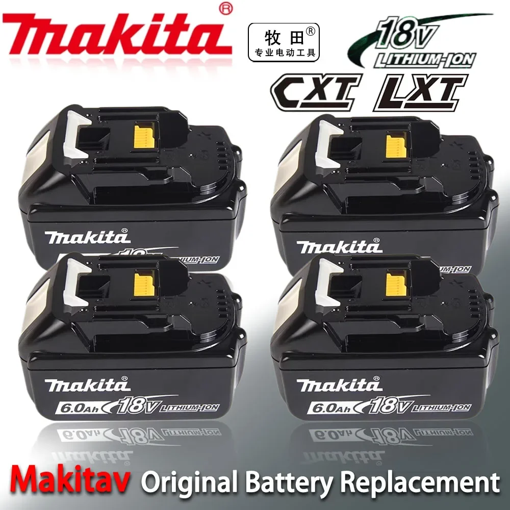 

Original 18V 6.0 Ah 6000mAh Rechargeable Battery BL1860 With charger for Makita 18V Battery LXT BL1860B BL1860 BL1850 DHP482