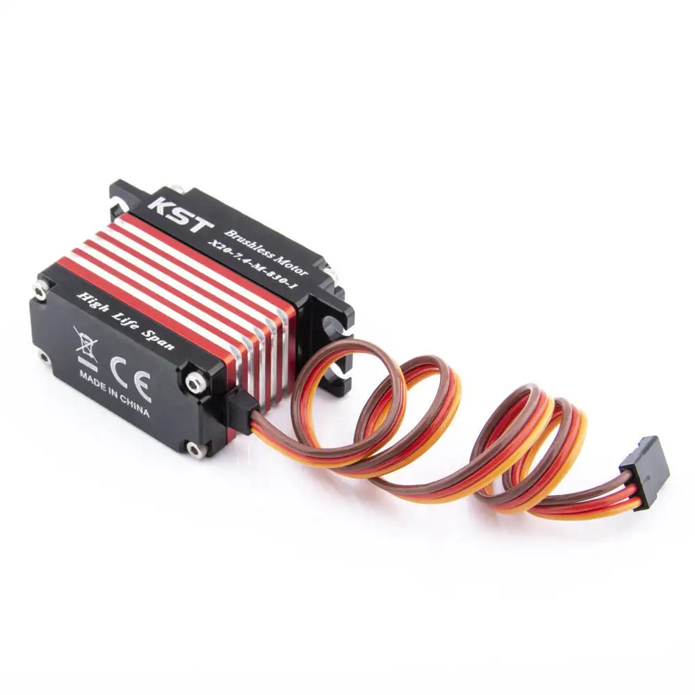 

KST X20-7.4-m-830 Brushless Motor 38kgf.cm 0.13sec Digital Metal Gear for RC Helicopters Drones 6BB High Voltage Model Parts