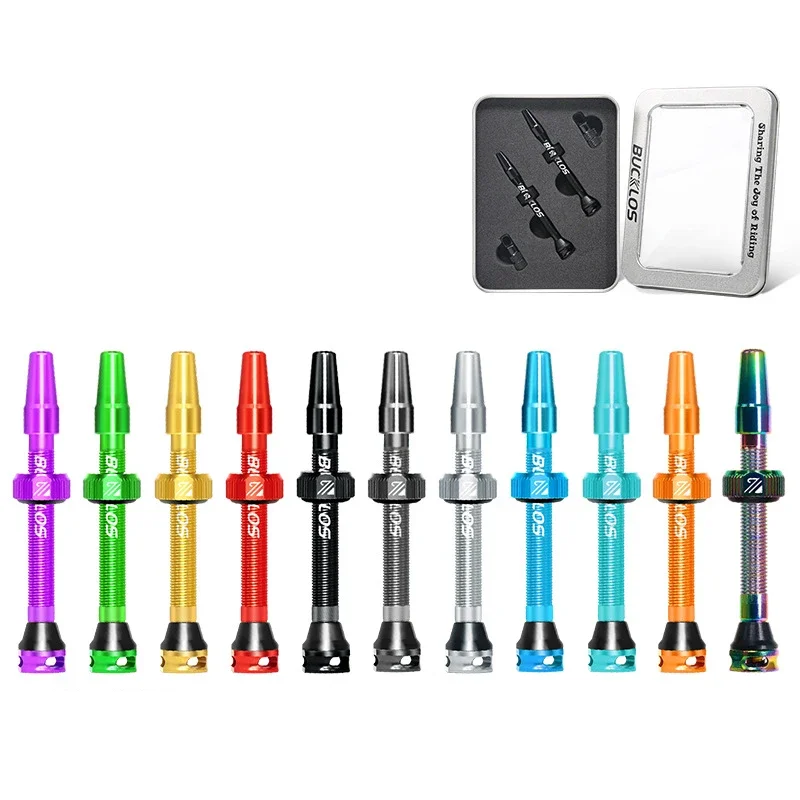 

40mm/44mm Aluminum Alloy Tubeless Tire Valves – Air Pressure Valves Specially for Road Bicycles