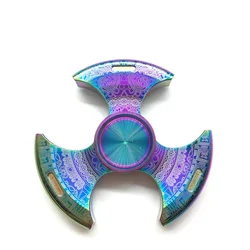 Spinner de mano de Metal para adultos y niños, juguete de mano de acero inoxidable, giratorio, giratorio, con rodamiento silencioso, para aliviar el estrés, Maya, R188