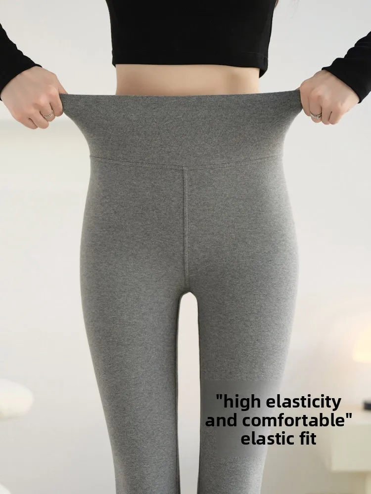 Yogabroek met hoge taille Lange lengte Warm Fce Comfortabele afslankende buikverstrakking Dames plus maat basislaagbroek