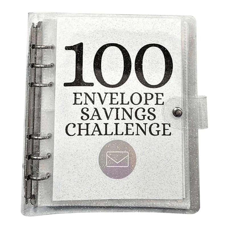 Money-Saving Challenge Kit, 100 Envelope Challenge Binder For Saving 5050 Cash Envelopes For Budget Planning Easy Install