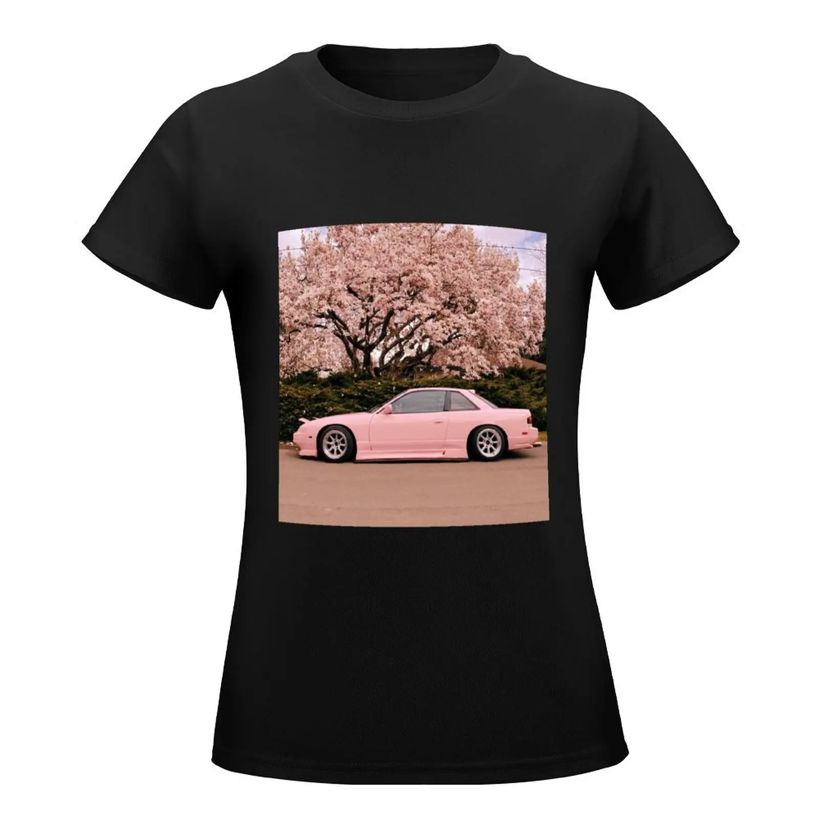 Japanese Car - Pink 240sx T-Shirt hippie clothes Short sleeve tee t-shirts for Women cotton