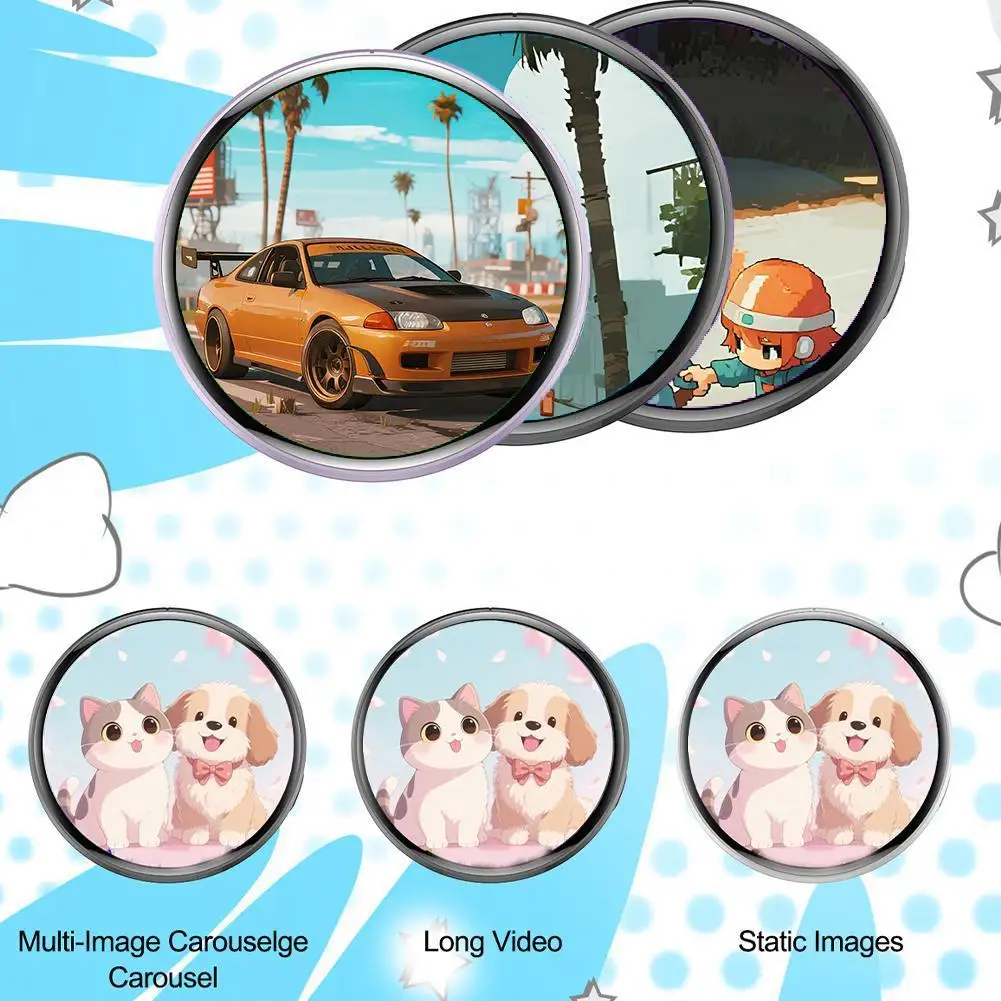 شارة سايبر الذكية بشاشة عرض عالية الدقة مقاس 1.7 بوصة، شاشة عرض إلكترونية بلوتوث جديدة تمامًا، شارة عرض نمط أرقام نصية عالية الدقة