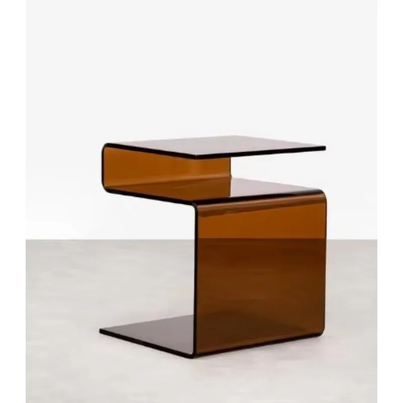 Factory Price S Shaped Colorful Home Magazine Rack Bookshelf Storage Acrylic Coffee Table