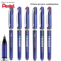 Pentel-Juego de bolígrafos de Gel de secado rápido, lapiceros japoneses BLN25 con media aguja, rectos, de agua líquida, de 0,5mm, papelería de gran capacidad