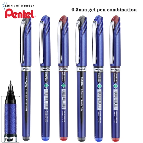 Imagen 1 del producto Pentel-Juego de bolígrafos de Gel de secado rápido, lapiceros japoneses BLN25 con media aguja, rectos, de agua líquida, de 0,5mm, papelería de gran capacidad