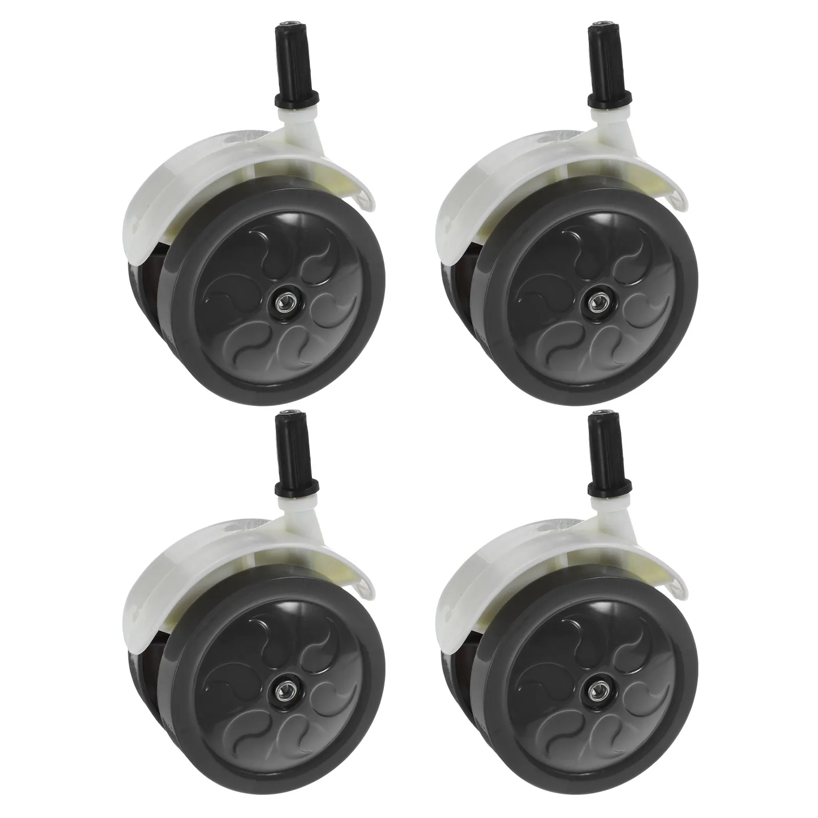 4Pcs Universal Baby Stroller Wheel Replacement Silent No Noise Caster Wheels for Walkers Outdoor Terrain Easy Tool-Free