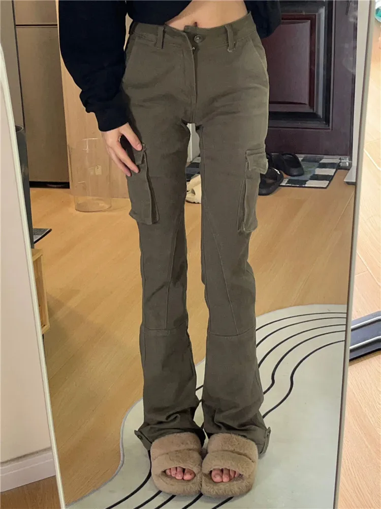 

Tall Women's Extended Length Slim Fit Stretchy Workwear Denim Jeans High Waist Deep Blue Spring Autumn Vintage Floor-Length