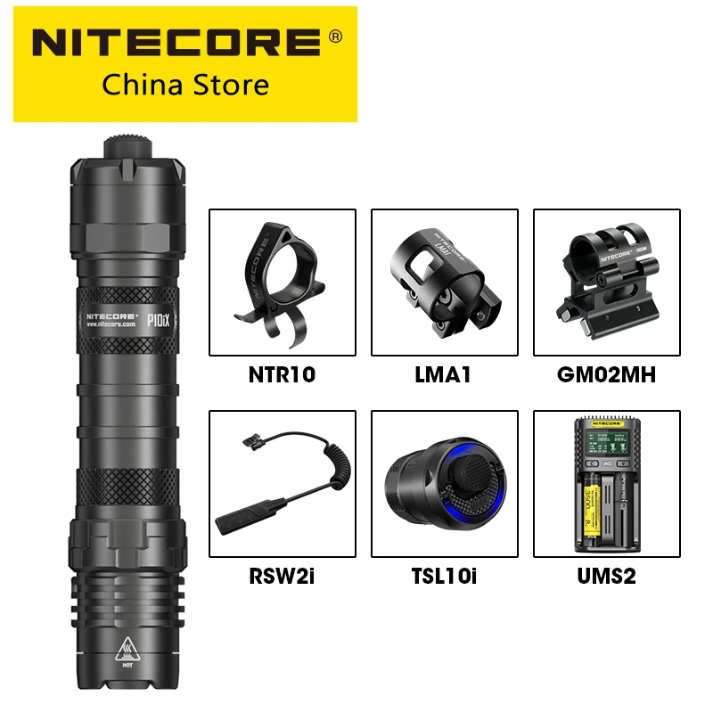 

SALE NITECORE P10iX Rechargeable Flashlight Powerful 4000LM USB Tactical One Button Strobe+ 5000mAh NL2150HPi Battery