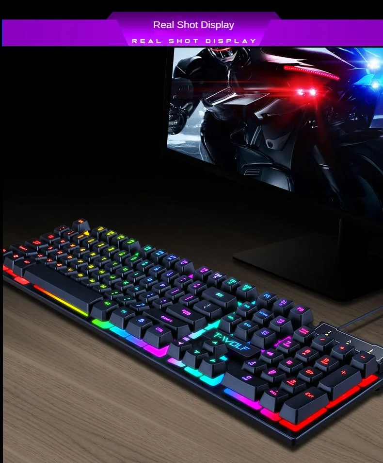 Russian pc Wired  keyboard Gamer version With Backlight Computer Spanish keyboards Colorful for laptop pc