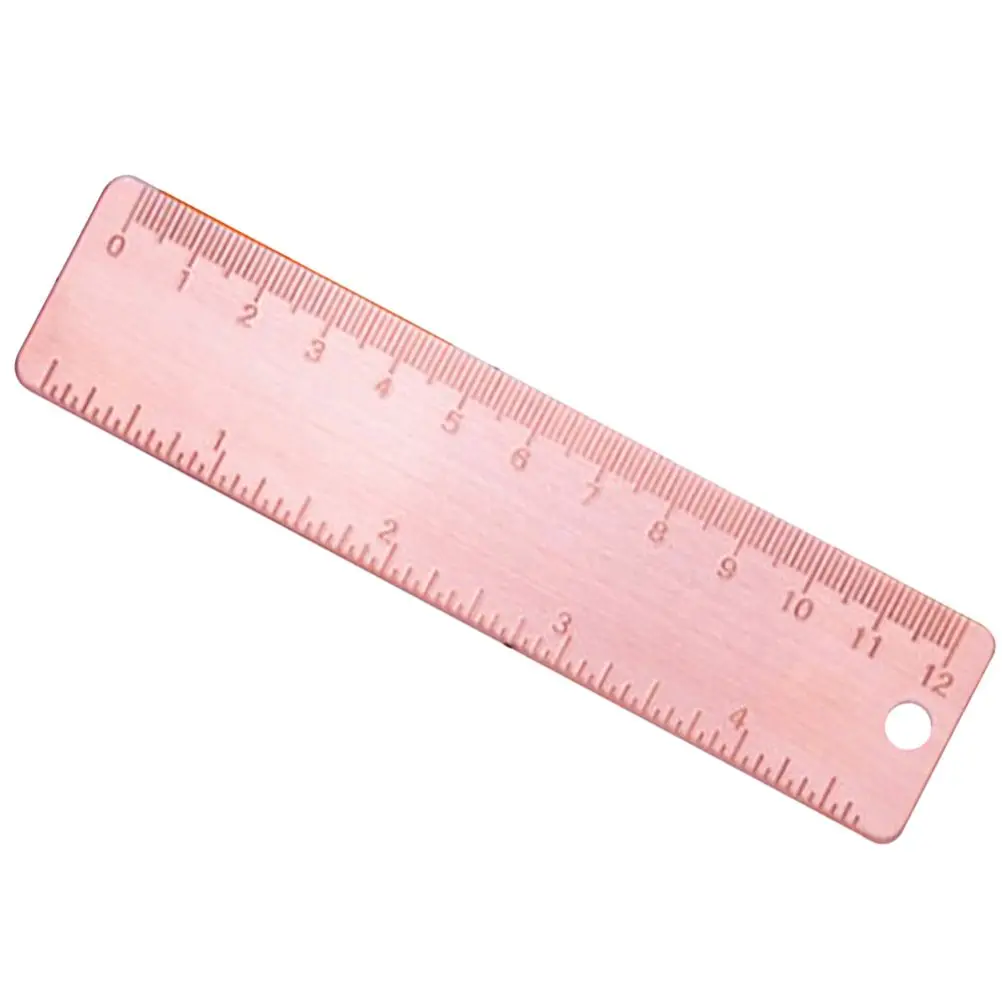 

Copper Ruler 12cm Straight Edge Measuring Tool Centimeters Compact Size Metal for Students Drawing Engineering Teaching