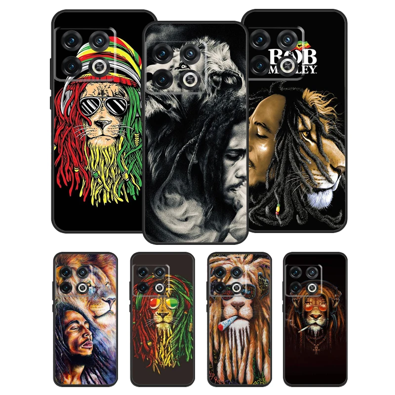 Rasta Lion Reggae Bob Marleys Silicone Phone Case For Oneplus Ace 10R 9 R 8T For Nord 2 T Cover One Plus 10 9 Pro soft case