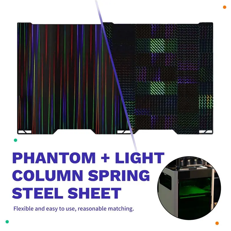 For Bambu Lab A2L H2C Plate Build Plate Phantom + Light Column Spring Steel Sheet Double Sided Smooth Build Plate