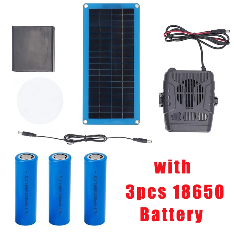 20W/30W Solar Panel Heater with 3pc Battery, Car Heater Drying&Heating Pet House Warmer,Warm Natural Wind Speed Electric Heater