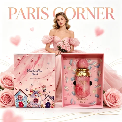 Paris Corner | Marshmallow Blush EDP | A Unique Gourmand Marshmallow Strawberry Perfume for Women | Long-Lasting Sweet Scent Fra