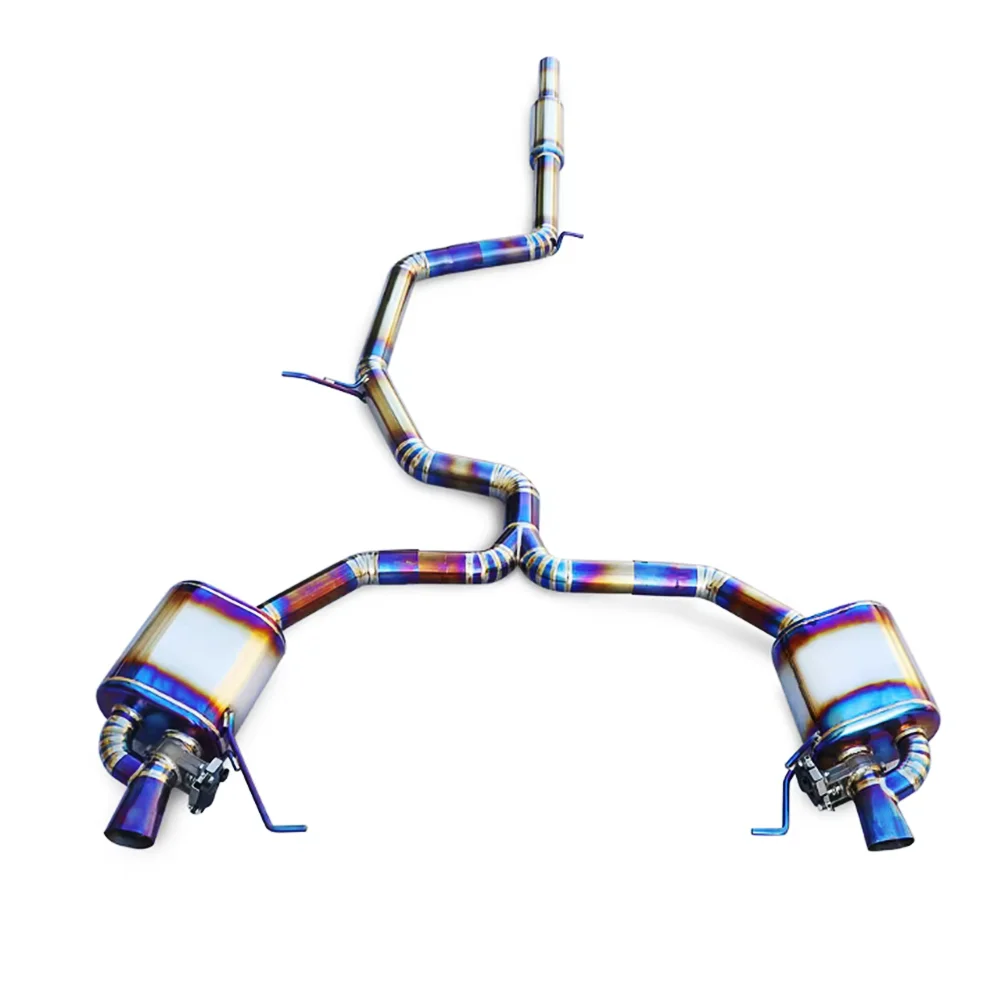 Exhaust System Suitable for  A4 B9 2.0T titanium alloy valve cat back muffler automotive performance valve exhaust pipe