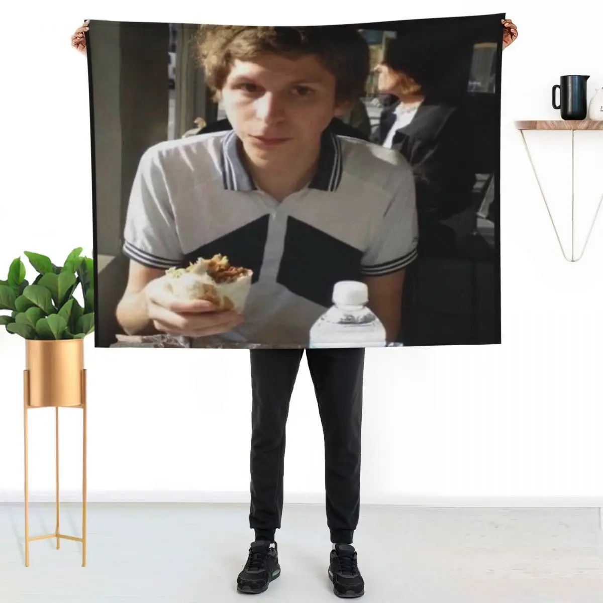 Michael Cera Eating Burrito Throw Blanket Tourist cosplay anime christmas decoration Bed covers Large Designers Blankets