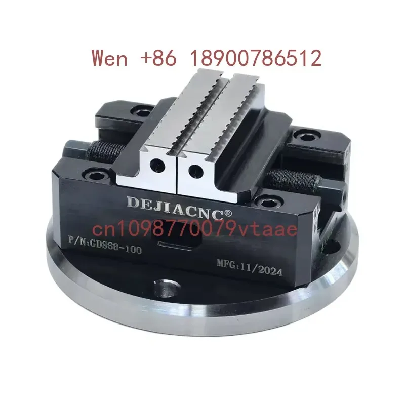 DEJIACNC GDS68-100 Manual Self Centering Vise with Connection Plate Alloy Steel Precision 0.02mm for CNC Machining Center