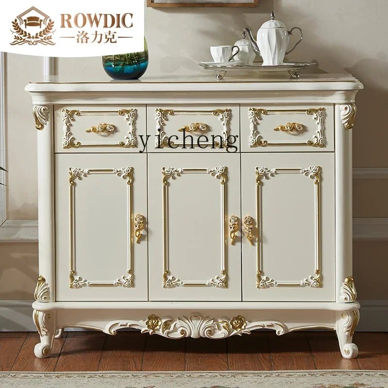 GZ-28Shoe Cabinet Hall Cabinet Solid Wood Multi-Functional Living Room Entrance Locker Marble Shoe Cabinet