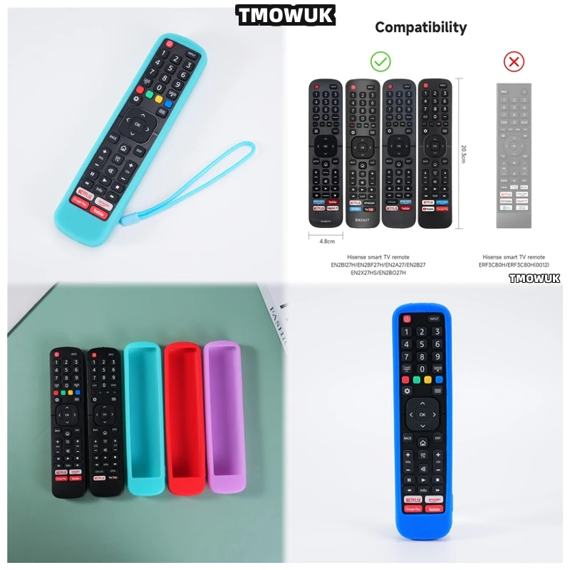 

For Hisense EN2BI27H EN2BF27H TV Remote Control Silicone Protective Cover Anti-drop Case Shockproof Anti-scratch